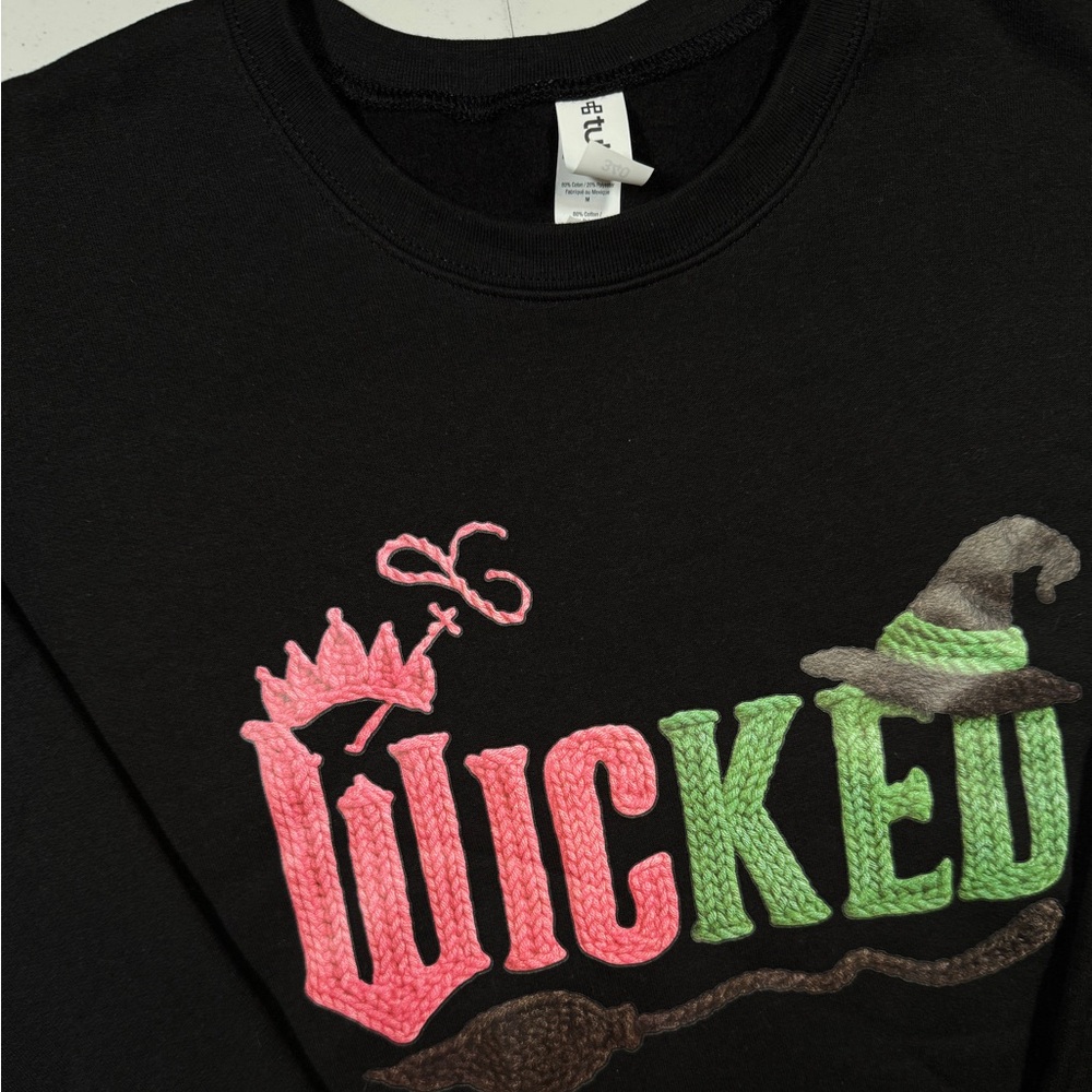 Black 'Wicked' Graphic Sweatshirt